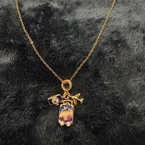 COPY - Gold Necklace with Travel Charms